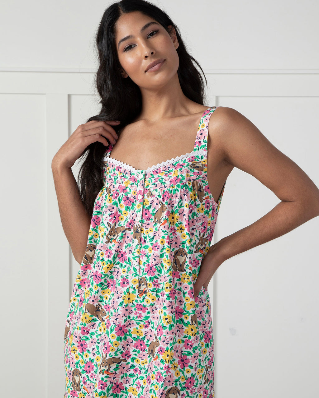 Bunny Trail - Back to Bed Nightgown - Spring Meadow