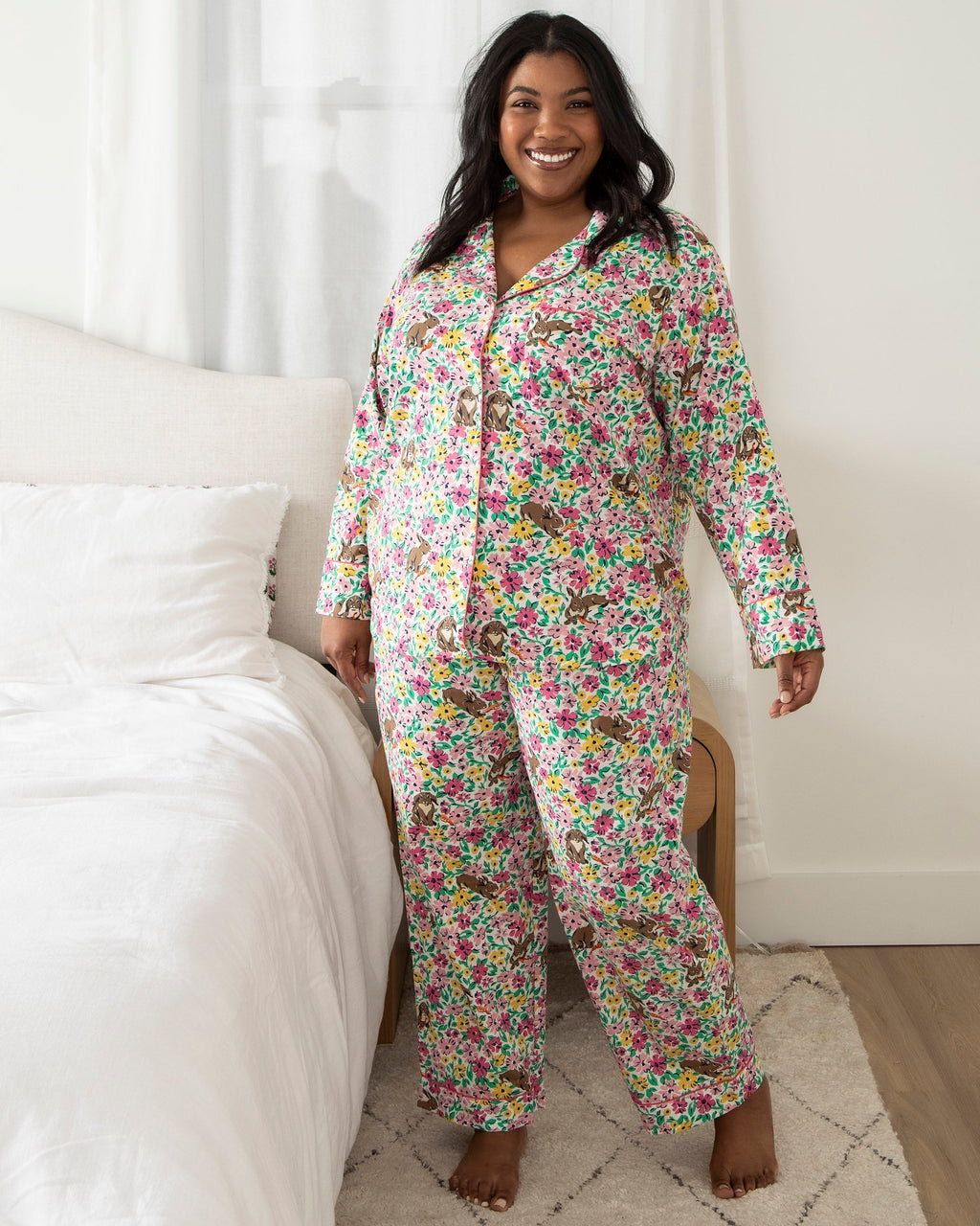 Bunny Trail - Long Sleep Set - Spring Meadow