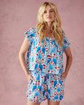 Lovebirds - Pintuck Short Set - Blue Cloud