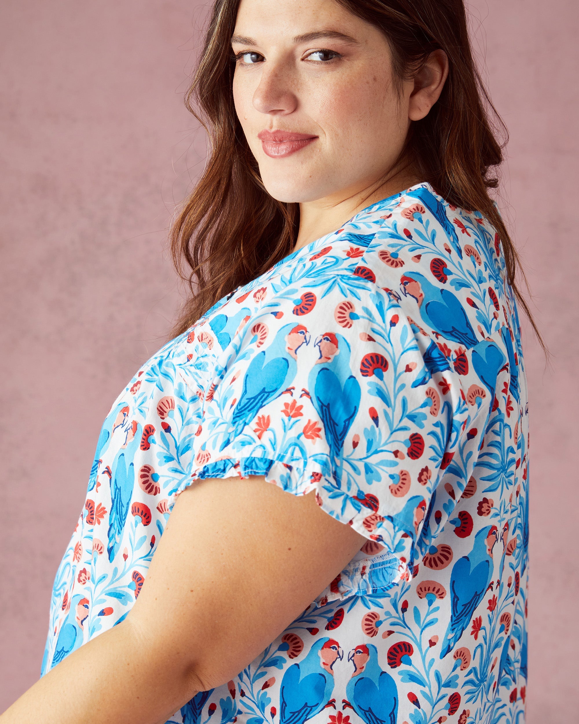 Lovebirds - Pintuck Short Set - Blue Cloud