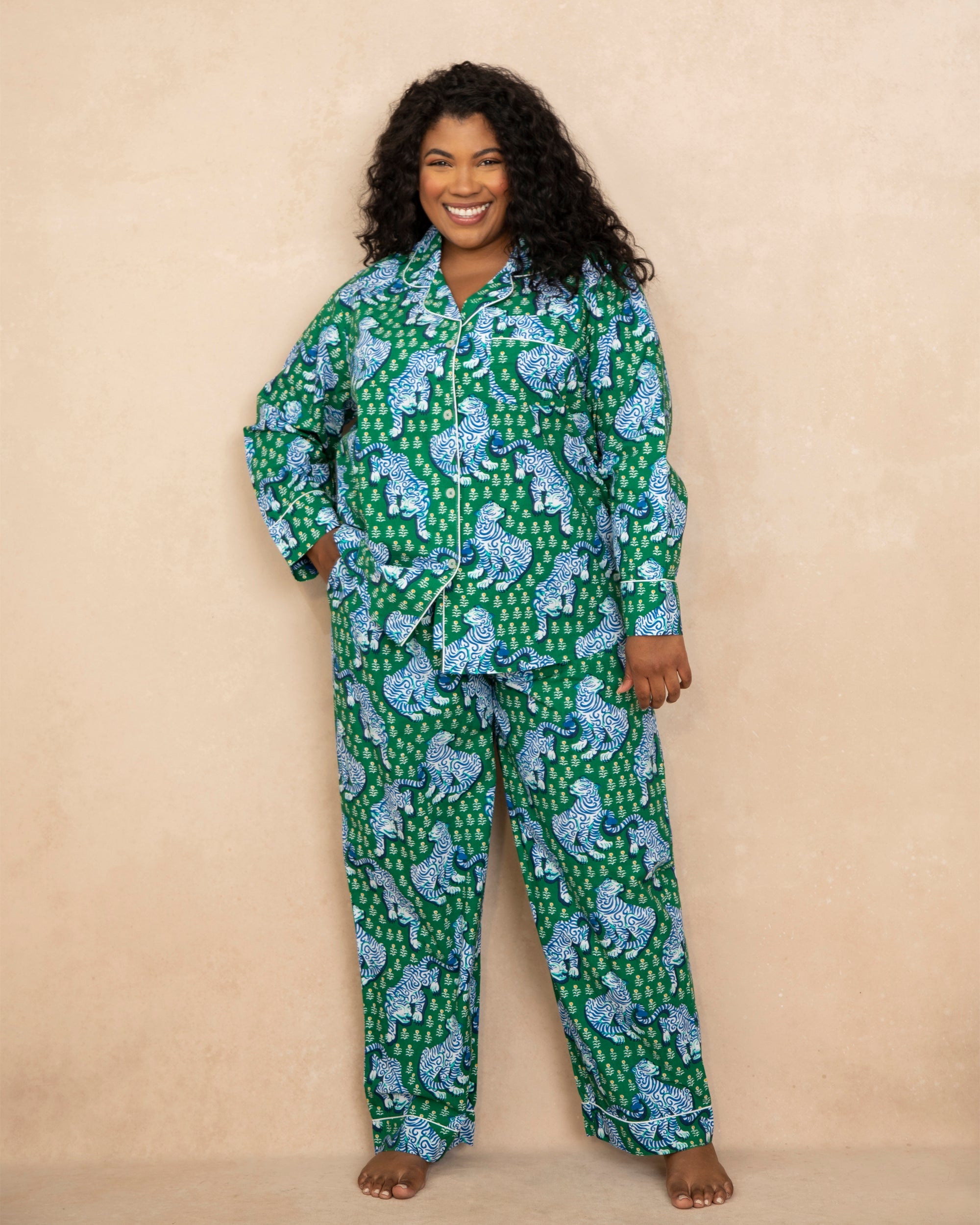 Tiger Queen - Long Sleep Set - Jade