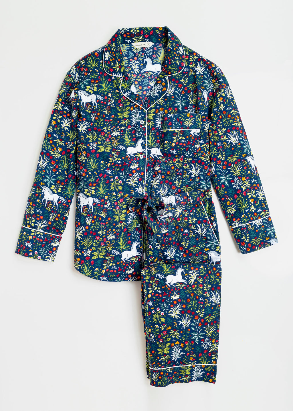 Unicorn's Garden - Long Sleep Set - Indigo